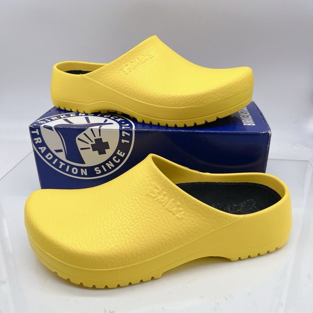 Birkenstock Super Birki Men's Clogs Slides Work Comfort Shoes Yellow EU 45 US 12